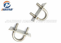 316 304 Stainless Steel Non Standard Thread Round U Bolts With Plate