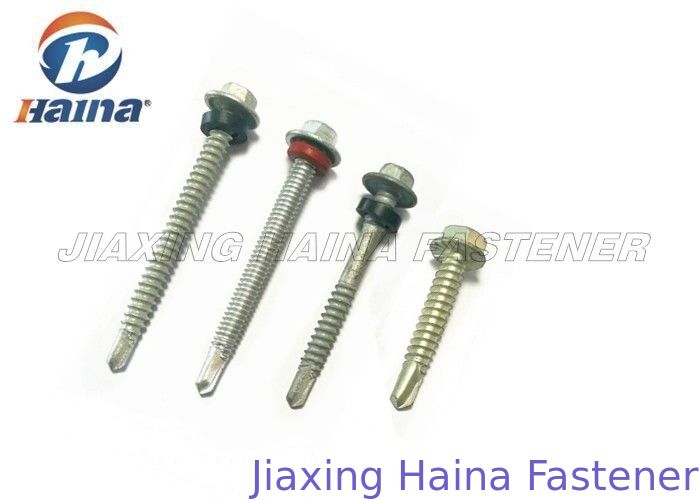 SELF DRILLING HEX HEAD TAPPING SCREW HEAD WASHER Galvanized ALL SIZES
