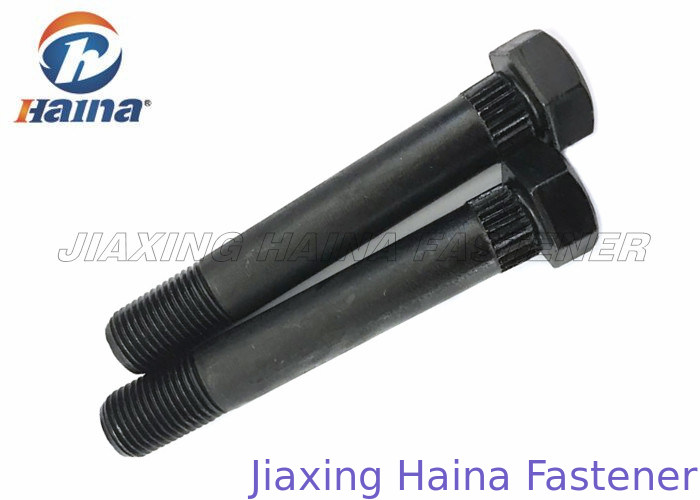 Asme Grade 5 Half Thread Shackle Hex Head Bolts With Knurls Black Heat Treatment