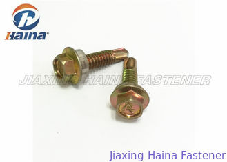 DIN 7504 Hex Head  Yellow Zinc Plated Self Drilling Screws and EPDM Washer