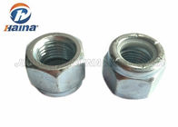Industry Hex Nylon Insert Lock Nuts Zinc Plated 4.8 Grade With Carbon Steel Material