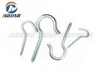 Small Eye Hooks For Jewelry / Zinc Plated Carbon Steel Threaded Hook Bolt