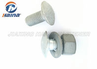 Surface Treatment Anti Theft Guardrail Hex Head Bolts Oval Shoulder With HDG