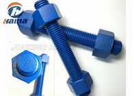 ASTM A193 B7 carbon steel  Stud Blue Threaded Steel Bar Bolts and Nuts