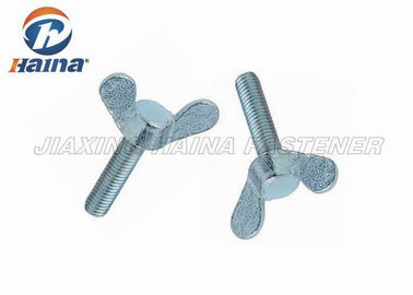 Yellow Zinc Plated Wing Bolt Round With Carbon Steel Material DIN 316 Custom