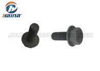 M8 X 50 Hex Head Bolts High Tensile Grade 8.8 Black Finish With Serrated Flange