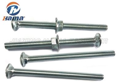 Square Neck Coach Zinc Plated Carriage Bolts for Timber with Flange Nut