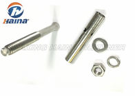 Polished Stainless Steel 304 / 316 Expansion Anchor Bolt Set With Hex Nut