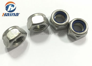 DIN 985 304 Stainless Steel Hex Nylon Insert Lock Nuts For Locking Connector