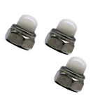 OEM Stainless Steel Nuts SS304 / 316 Hexagon Domed White Nylon Cap Nuts