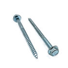 Ss304 / 316 Stainless Self Tapping Screws Hex Flange Head White Zinc Plated