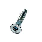 M6 Carbon Steel Self Tapping Screws Zinc Plated Slotted Flat / Countersunk Head
