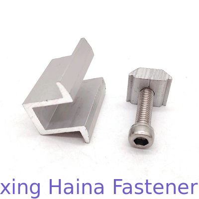 Solar Panel Mounting Mid Aluminum Clamp with Hex Socket Head Cap Screw