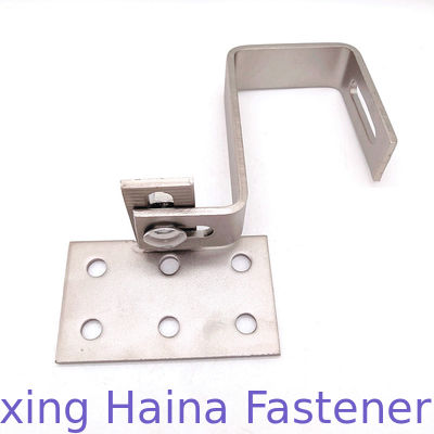 A4 Stainless Steel Solar Panel Custom Mounting Adjustable Tile Roof Hook