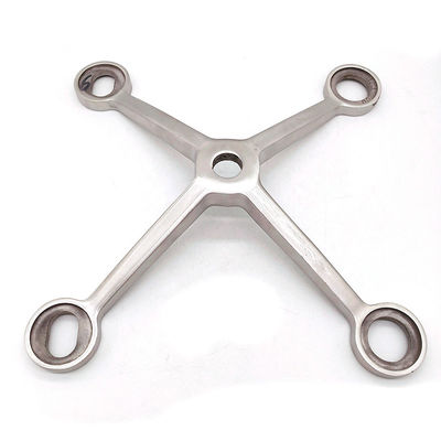 Stainless Steel304 316 4 Arms Spider Fitting For Glass Curtain Wall System