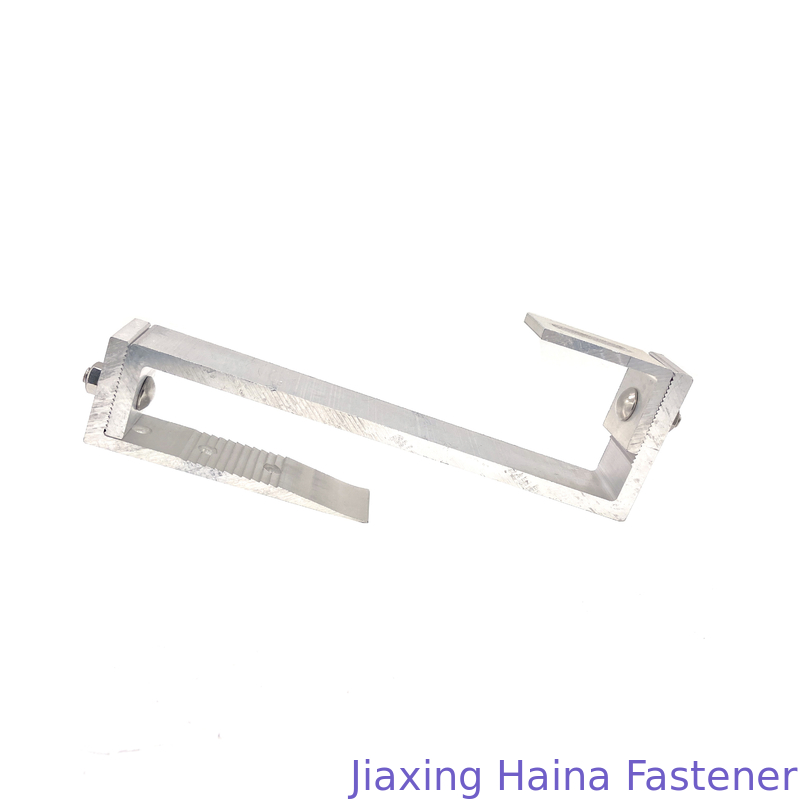 Aluminum MID End Clamp For Ground Or Flat Rooftop Solar Support Bracket