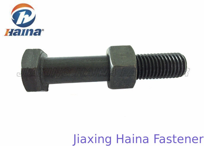 Half Thread Hex Head Bolts Carbon Steel Material Black Color For Fastening