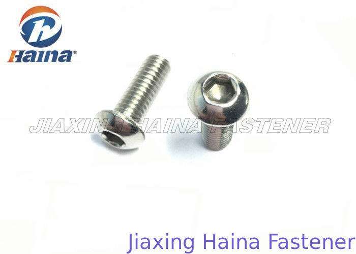 Hexagon Socket Button Head Stainless Steel Machine Screws , Hex Head Screws ISO7380