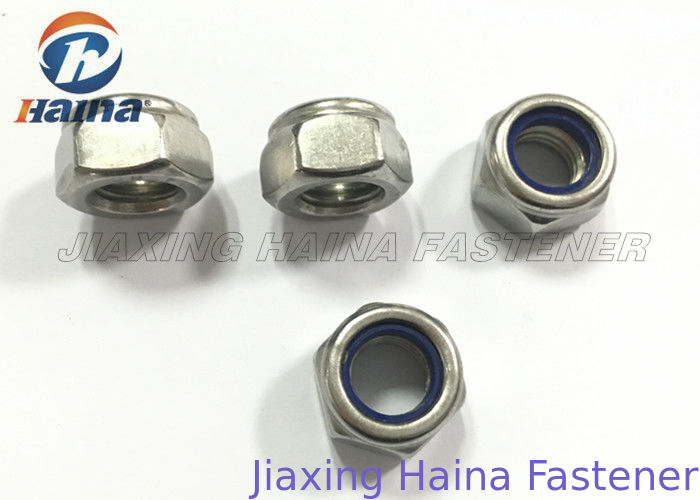 DIN 985 304 Stainless Steel Hex Nylon Insert Lock Nuts For Locking Connector