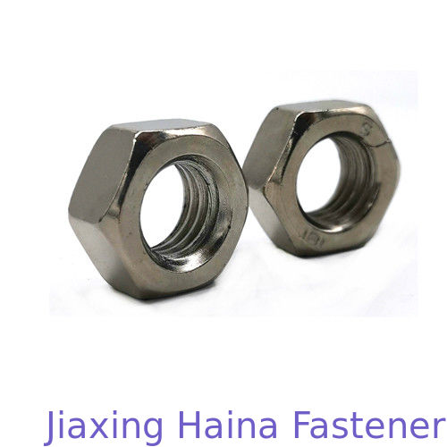 Long Life 4 / 8 Gread Carbon Steel Hex Screw Nut Customized Chrome Plated