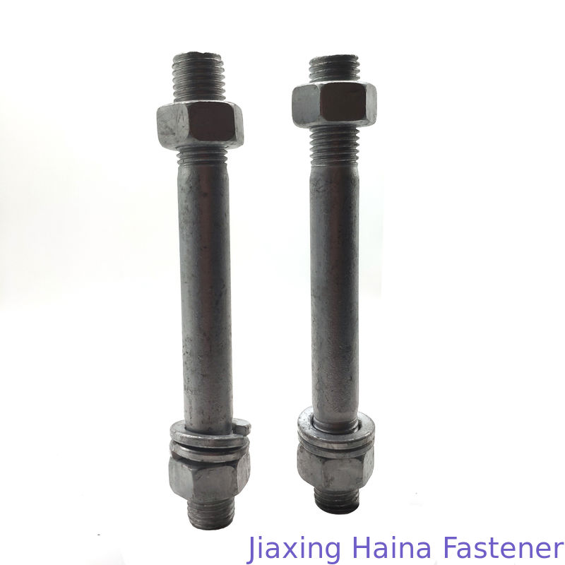 A325 HDG Electric Power Fitting Hex Stud Bolt and Nuts with Washers