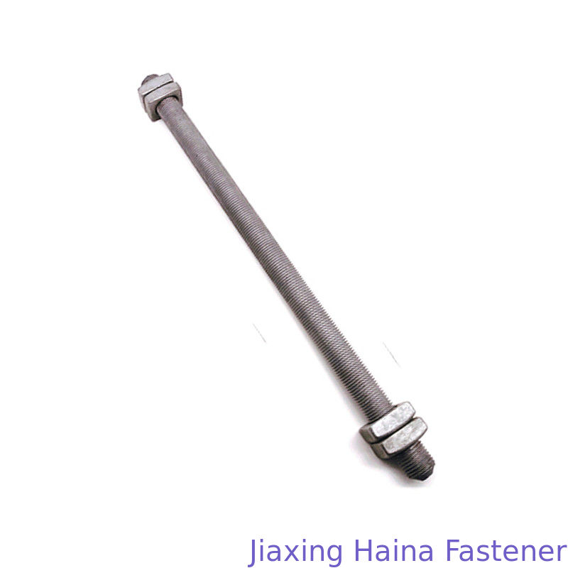 HDG Double End Carbon Steel 4.8 5.8 Bolts For Tower And Hardware