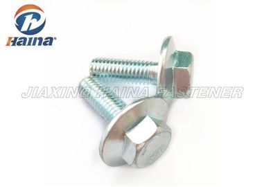 M8 X 25 Carbon Steel Hex Head Flange Bolt Customized Left Thread / Right Thread