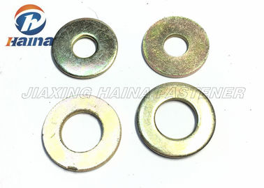 Color Plated Flat Washers Plain Carbon Steel Round Head For Iron Stamping Out