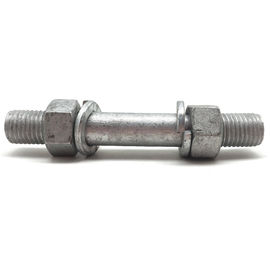 Grade 5.8 6.8 M16 M20 HDG  Long Stud Bolt and Nuts with Washers